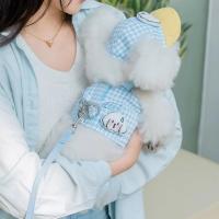 Conjunto de arnés ajustable para perro, suave con cuerda de tracción, cuerda para caminar para perro, patrón a cuadros, chaleco transpirable para perro, arnés para exteriores - details 3