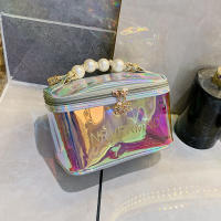 Bolsa de Maquillaje Portátil Pequeña Bolsa de Viaje para Mujeres Organizador de Cosméticos Elegante - details 0