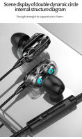 4D Dual Drive Hifi Heavy Bass Music Wired Earphones 3.5MM AUX Stereo In-Ear With Mic Earbuds Sports Running Gaming Headsets - details 12
