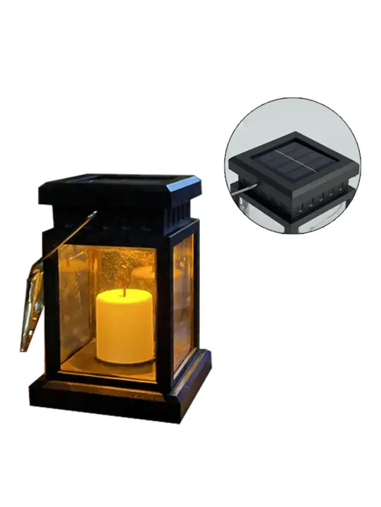 Linterna Colgante de Luz LED Retro Decoración de Camino Brillante Lámpara Solar Impermeable - 1