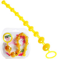 SM-perno de patio trasero de cuentas de cristal amarillo, punto G, juguete Anal alternativo de silicona, tapón Anal, Juguetes sexuales femeninos - details 3