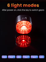 Luz trasera de freno inteligente para bicicleta, resistente al agua IP66, 6 modos de luz, lámpara trasera de alto brillo para poste de asiento/sillín/bolsa - details 6