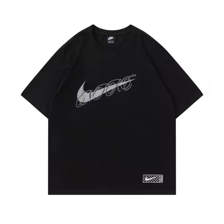 Camisetas Casuales de Verano para Hombres Algodón Puro, Cuello Redondo, Mangas Cortas, Nuevas Camisetas de Pareja con Estampados de Logotipo - 1