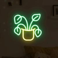Letrero de neón LED con forma de florero para decoración de habitación, dormitorio, lámpara de noche de pared, luces de decoración para el hogar, luz de regalo alimentada por USB para niñas y niños, luces de corazón - details 4