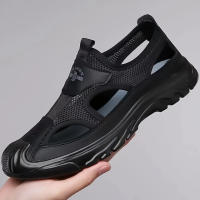 Sandalias Deportivas Transpirables para Hombres Color Sólido, Zapatillas Casuales de Toda Temporada, Ligeras y Duraderas, Antideslizantes con Tejido Superior y Interior, Suela de PU y Plantilla - details 6
