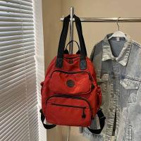 Mochila deportiva de nailon de estilo coreano, bolso de hombro de viaje de nailon de gran capacidad, bolso de mano de Color sólido, bolso de Fitness para ordenador - details 15