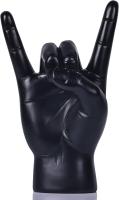 Estatua de Pose de resina negra de 7,7 pulgadas, decoración de escritorio, amantes de la música de la cultura rock, adecuada para decoración del hogar o la oficina, escritorio y estante - details 0