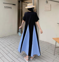Vestido de sirena casual de talla grande con diseño de bloques de color de verano, ajuste sueltoAVestido de Talla Grande para Hermana con Falda de Personaje - details 4