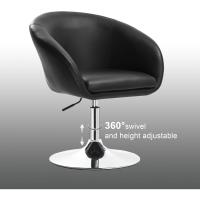 Ajustable Acero Cromado, Cuero Sintético Taburete bajo Sillas Bar Taburete Peluquería Silla de - details 2
