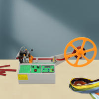 Cortador automático de tiras para computadora fría y caliente: cortador de correas/elástico 100 mm 60-120 piezas/min Aplicable a todo tipo de cinturones - details 0