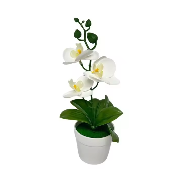 Nueva orquídea mariposa simulada de 26cm, regalos DIY, bonsái de orquídea Artificial, bonsái de flores artificiales para oficina interior y exterior - 1