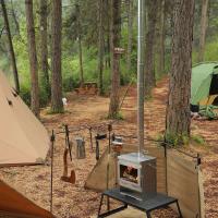 Soomloom Estufa de leña portátil de acero inoxidable para acampar al aire libre, estufa de leña de combustión secundaria para aventuras acogedoras - details 6