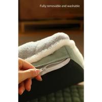 Cama a cuadros para perros pequeños y medianos, sofá de lujo, cálido, pelusa para dormir, extraíble, lavable, para invierno - details 6