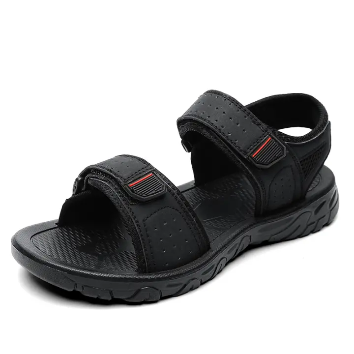 Sandalias deportivas de verano para hombre, zapatos de senderismo acuático para playa, cómodas, transpirables, informales, antideslizantes, para interiores y exteriores - 1