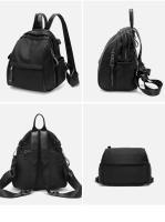 Mochila negra para mujer, bolsas de viaje impermeables para mujer, tela Oxford, bolso pequeño y bonito para niña, mochila informal de moda con estilo coreano - details 17