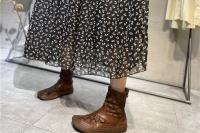 Vestido japonés de gasa de talla grande para mujer, diseño Floral de verano, sombrero de manga corta único y pequeño para ir al trabajo - details 4