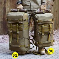 Mochila táctica militar para exteriores para hombre, bolsa de Camping, montañismo, senderismo, viaje, Molle 3P, 60L, 50L - details 2