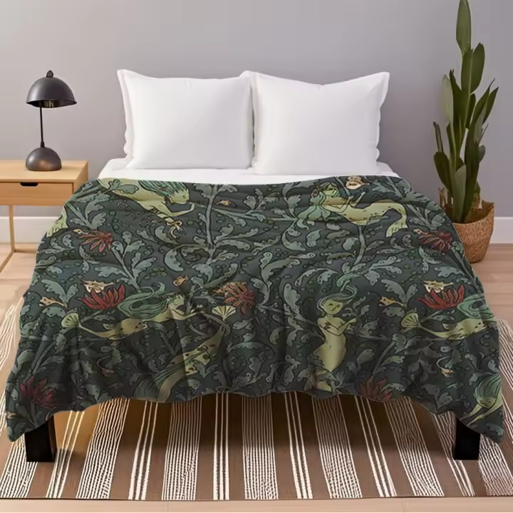 Manta de Flanela Deco Arte Cubierta Ligera para el Hogar Fácil de Secar Dulce Corazón Diseño - 1