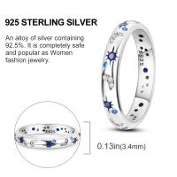 925 anillos de plata de ley para mujeres anillo de la estrella de la luna anillo de ojo malvado anillo de Zirconia cúbde color anillos de declaración apilables para mujeres tamaño 12-19.5 - details 3