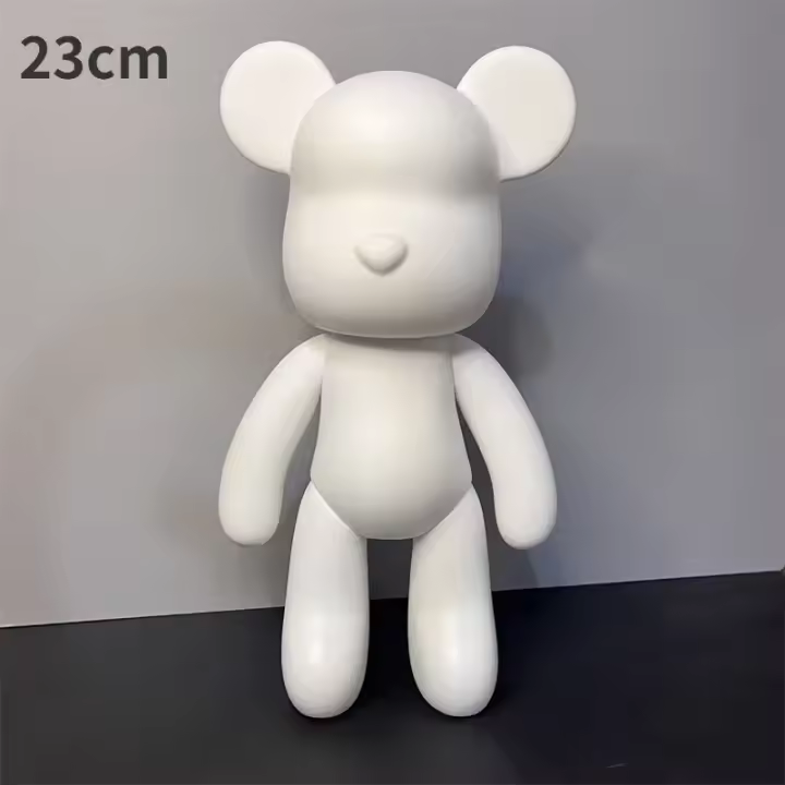DIY Painting White Embryo Fluid Plastic Hand Painting Violence Bear Toy Model Doll Parent-child Building Block Bear Doll Gift - 1