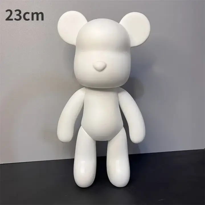 DIY Painting White Embryo Fluid Plastic Hand Painting Violence Bear Toy Model Doll Parent-child Building Block Bear Doll Gift - 1