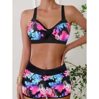 Nuevo traje de baño de dos piezas, bikini estampado de talla grande, traje de baño para mujer - details 6