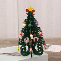 Decoración de Árbol de Navidad de Madera Hecho a Mano DIY Escena de Navidad Casera para 2024 - details 7