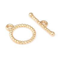 Pulsera de Tirantes Geométricos de Latón Dorado 18K Clasps para Hacer Joyería DIY - details 62