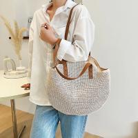 Bolso de Playa de Paja Hecho a Mano Estilo Bohemio Vintage Gran Capacidad Informal para Vacaciones - details 4