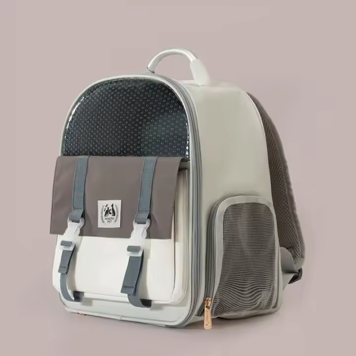 Bolsa de transporte para mascotas, mochila de doble hombro, transpirable, suministros para cachorros - 1