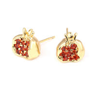 4 Uds. Pendientes de circonita granada de Color dorado de 18K, pendientes de mujer, accesorios Diy de alta calidad, sitio web oficial Rosediy - details 0