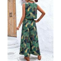 Conjunto de dos piezas con estampado floral para mujer, verano 2025 - details 7