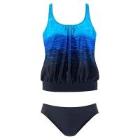 Tankini Sexy azul/rojo para mujer, traje de baño de playa, Bikini Vintage de talla grande, bañador Halter, traje de baño brasileño - details 2