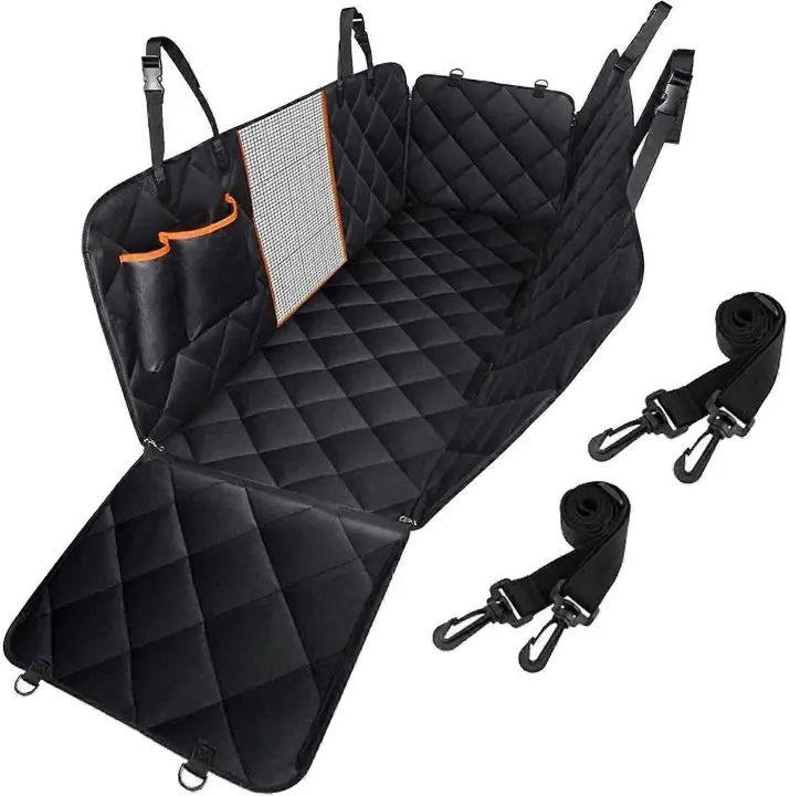 Cubierta de Asiento de Perro para Coche Protector de Asiento de Mascota Grande 137x147CM+4PCS Cinturones Accesorios de Coche para Animales de Compañía - 1