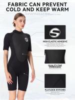 Traje De Neopreno De Una Pieza Con Mangas Cortas De 3 Mm De Grosor, Traje De Surf Y Snorkel Térmico Con Protección Solar - details 5