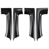 4 Uds pegatinas de coche ABS fibra de carbono grano Interior puerta reposabrazos decoración cubierta para Golf 6 MK6 2009-2013 - details 0