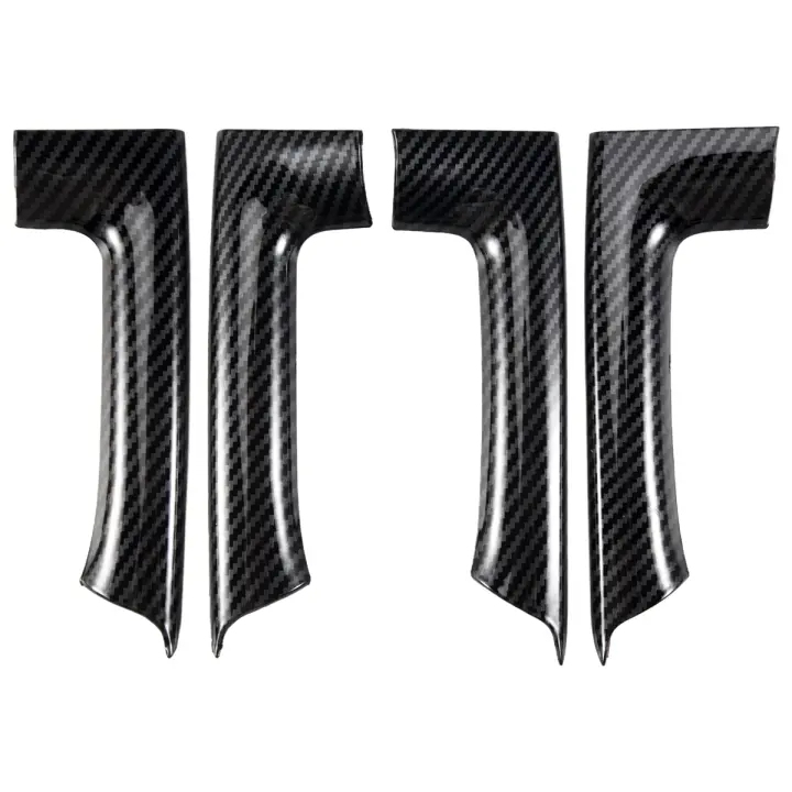 4 Uds pegatinas de coche ABS fibra de carbono grano Interior puerta reposabrazos decoración cubierta para Golf 6 MK6 2009-2013 - 1