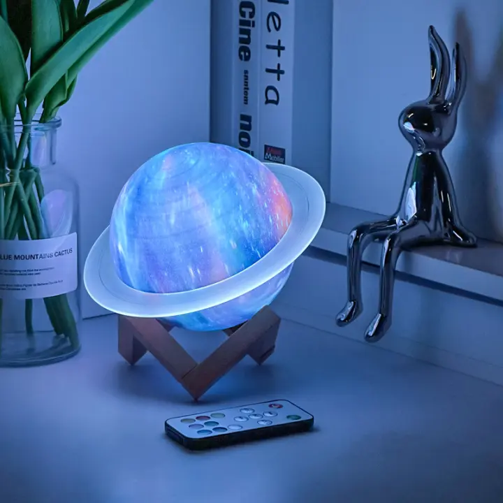 Lámpara Galaxia 3D con Altavoz Bluetooth5.0  - 16 Colores, Control Táctil/Remoto, USB, Decoración Infantil y Regalo - 1