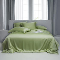 Juego de Ropa de Cama de Alta Calidad Tencel Lyocell Color Sólido, Sencillo, para Cama de Rey - details 1