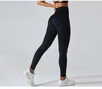 Pantalones deportivos ajustados de secado rápido para mujer, pantalones de Yoga ajustados, pantalones de Yoga de punto sin costuras, pantalones de chándal transpirables antitratamiento para gimnasio y Fitness - details 26