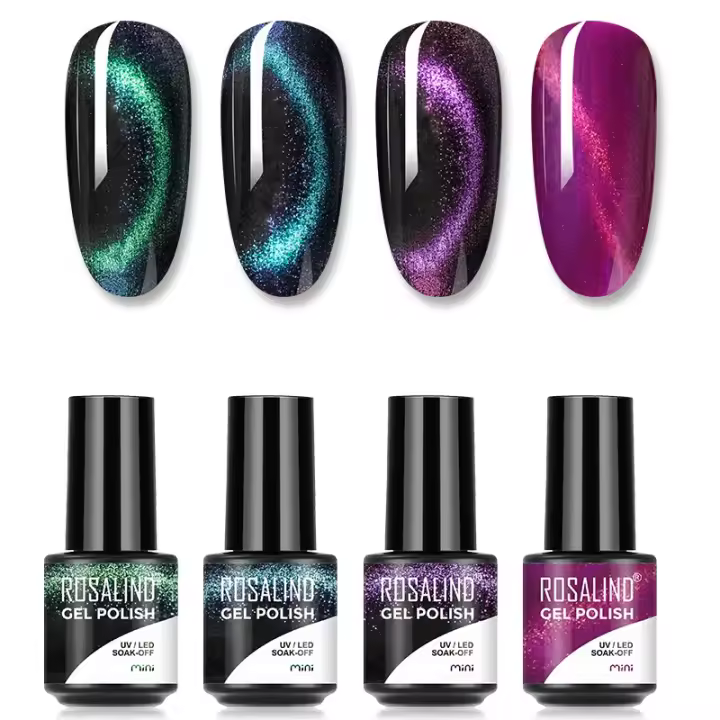 ROSALIND 7ML Multi-piezas de uñas manicura Base capa empapa Gel polaco brillante para el diseño de arte de uñas - 1