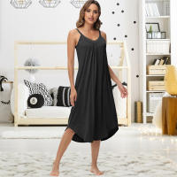 2025 Ropa de verano nueva, ropa de casa, ropa de mujer europea, camisón sexy con tirantes cómodos y de gran vuelo. - details 36