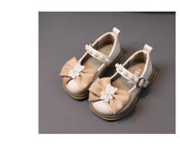 Zapatos de princesa para niña de 1 a 6 años, zapatos de cuero pequeños con lazo, zapatos de suela suave para niños pequeños - details 11