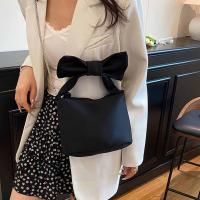 Bolso de mano versátil y creativo con lazo para mujer, bolso de mano de Color rosa de estilo coreano, bolso de hombro dulce de gran capacidad rojo para uso diario - details 13