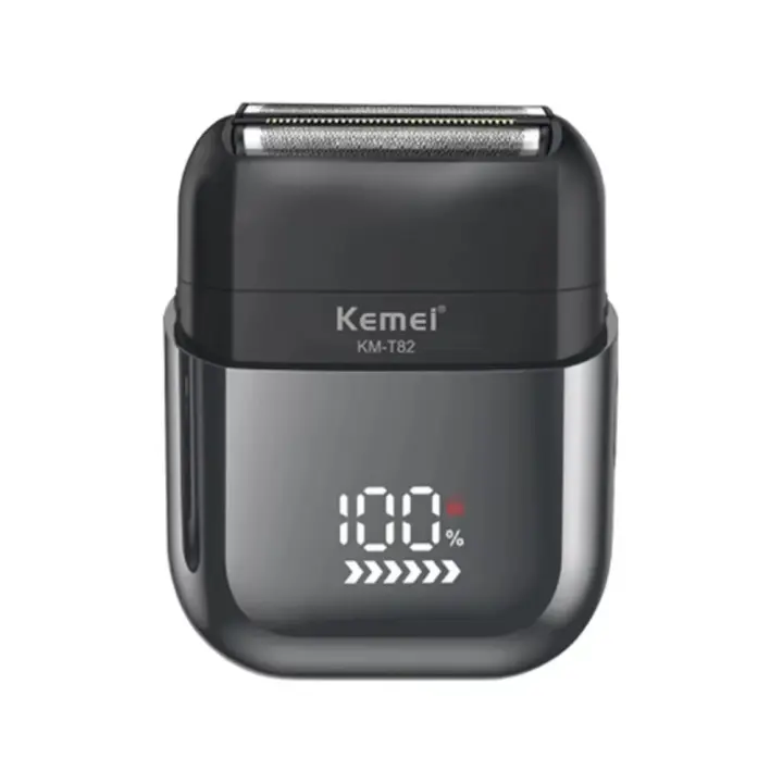 Kemei-Afeitadora eléctrica de lámina para hombre, afeitadora compacta de viaje, resistente al agua, afeitadora, recargable por USB-C, regalos - 1