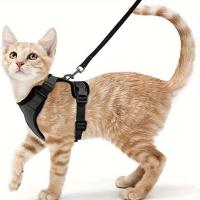 Juego de arnés y correa para gato a prueba de Escape, transpirable, ajustable y reflectante para gatitos - details 0