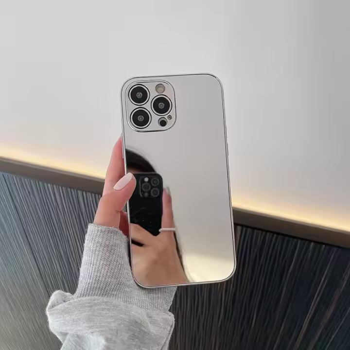 Funda de iPhone 15 con Espejo Cubierta Protectora Antipadizada para 14 Pro Max, 13, 12, 11 - 1