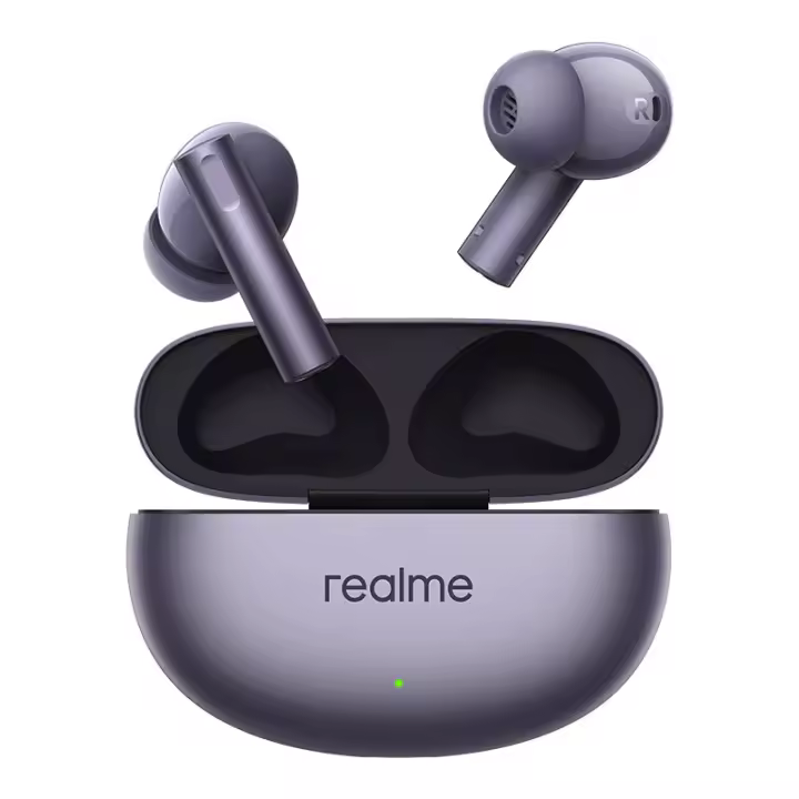 Realme Buds Air 6 Auriculares Inalámbricos Cancelación de Ruido Activada, 50 dB, Bluetooth 5.3, 40 Horas de Duración de la Batería, Impermeables para Adultos - 1