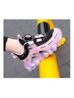 Zapatillas de deporte para niños, zapatos deportivos antideslizantes para niñas, zapatos de cuero impermeables para niños, zapatillas de tenis informales ligeras y bonitas de color rosa para correr - details 21