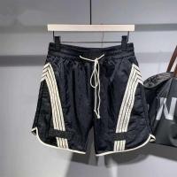 Pantalones cortos de marca de moda japonesa para hombre, color a rayas en ambos lados, corte holgado, pantalones cortos deportivos de verano - details 0